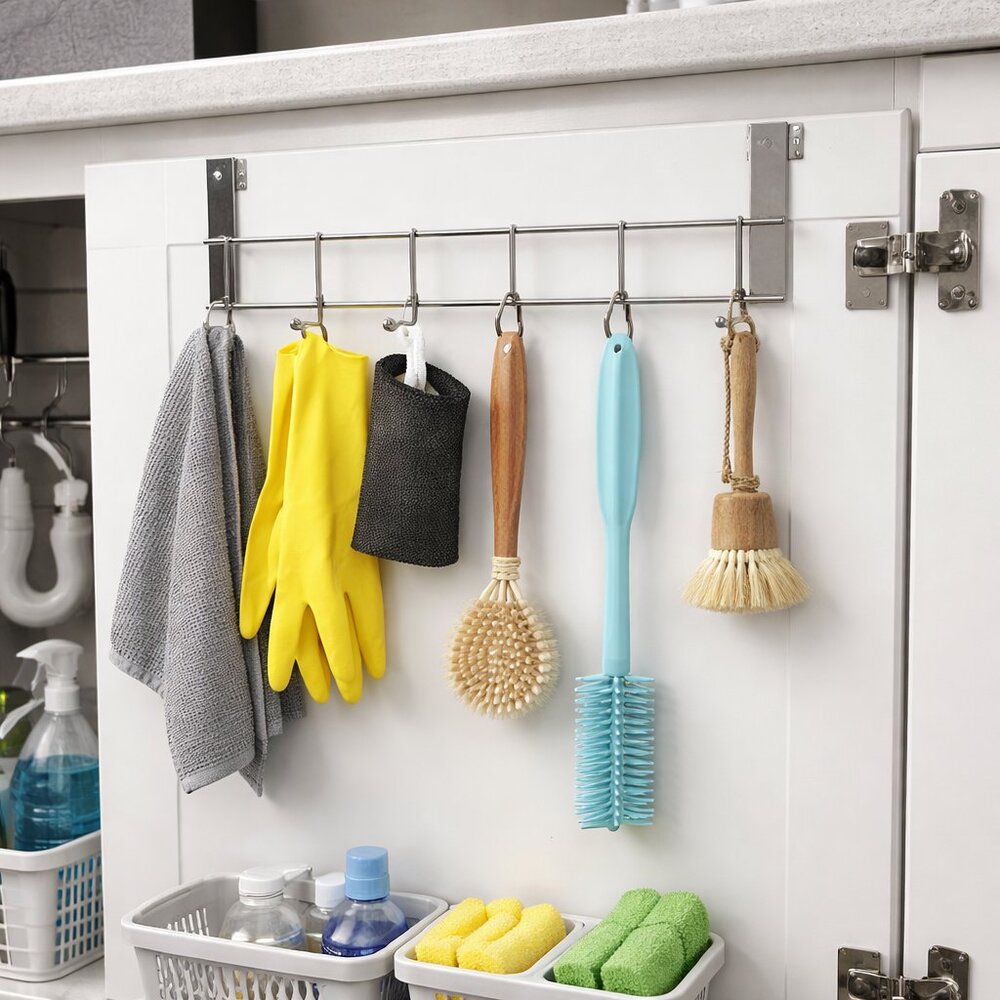 Over The Door Hook Rack Hanger 2 Pack Organizer Rack Hanger - For Thin Doors